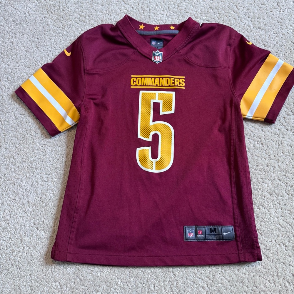 Washington Commanders Jayden Daniels #5 Youth Kids Medium Nike NFL Jersey